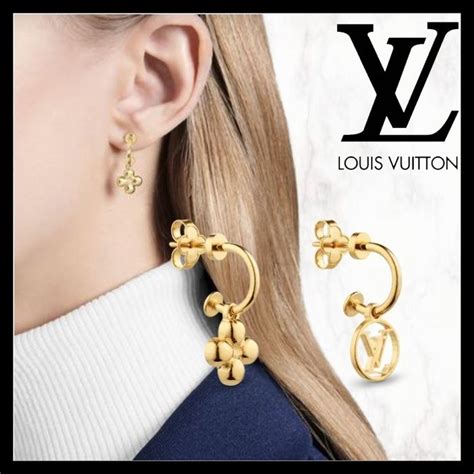 louis vuitton earrings flower|louis vuitton monogram earrings.